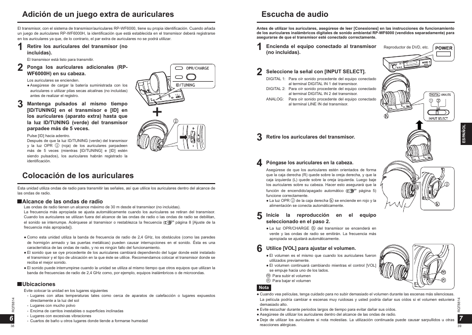 Panasonic RPWF6000H User Manual | Page 20 / 51
