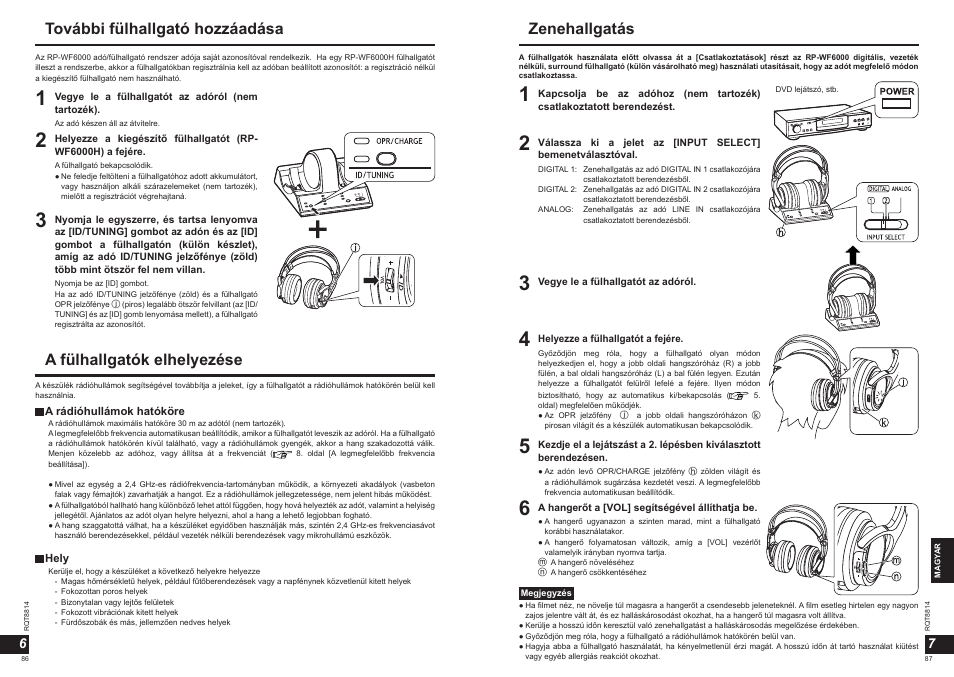 Zenehallgatás | Panasonic RPWF6000H User Manual | Page 44 / 51