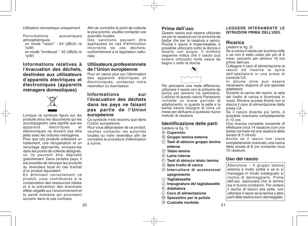Panasonic ES6003 User Manual | Page 11 / 50