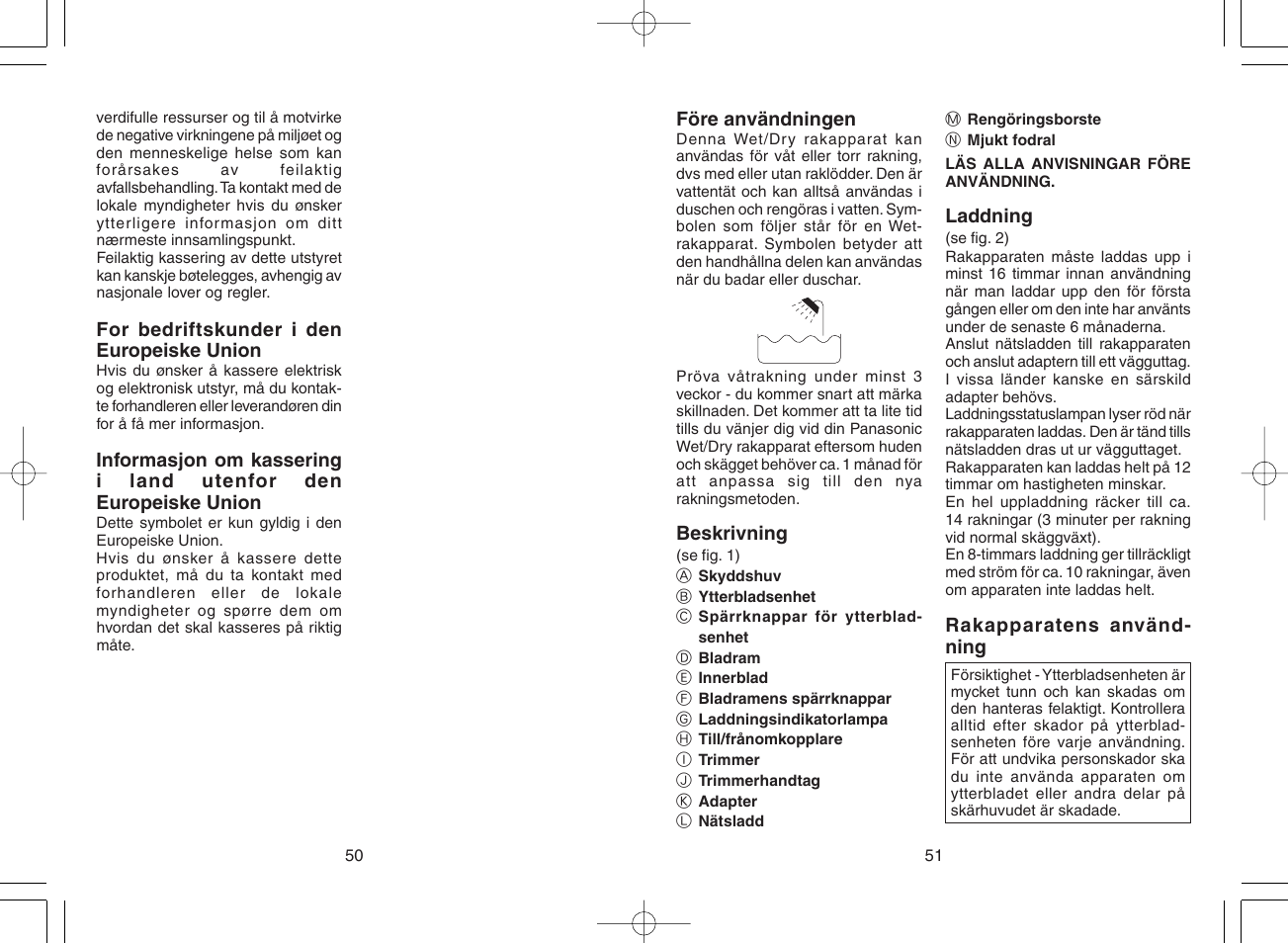 Panasonic ES6003 User Manual | Page 26 / 50