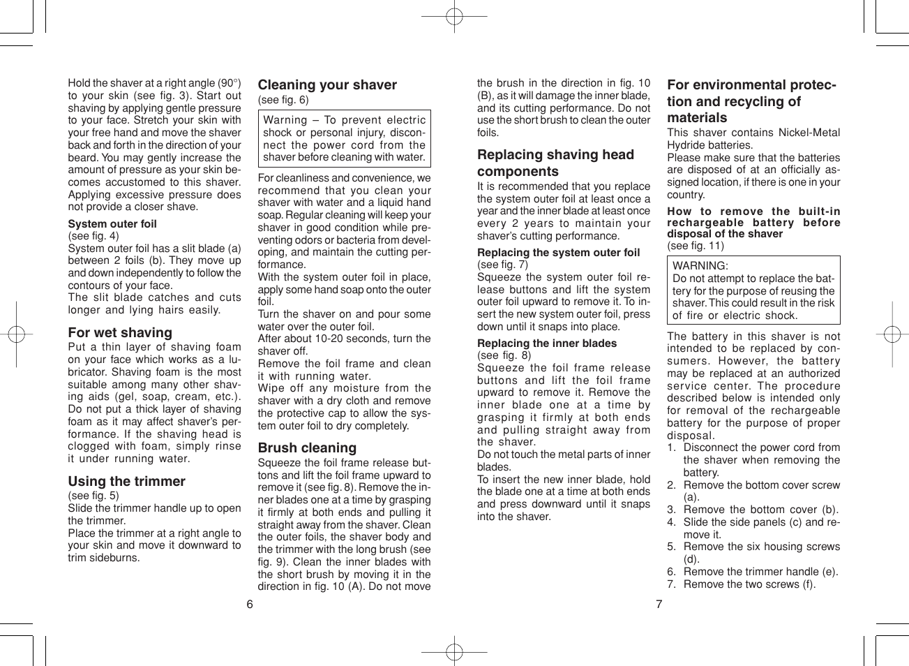 Panasonic ES6003 User Manual | Page 4 / 50