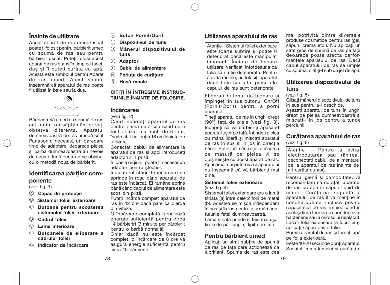 Panasonic ES6003 User Manual | Page 40 / 50