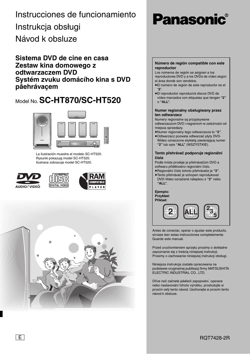 Panasonic SCHT870 User Manual | 104 pages