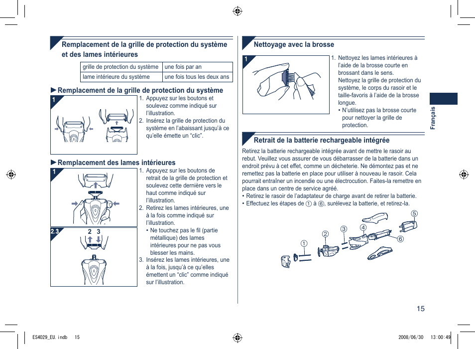 Panasonic ES4029 User Manual | Page 15 / 104