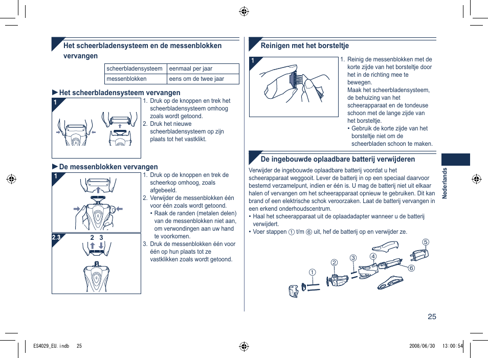 Panasonic ES4029 User Manual | Page 25 / 104