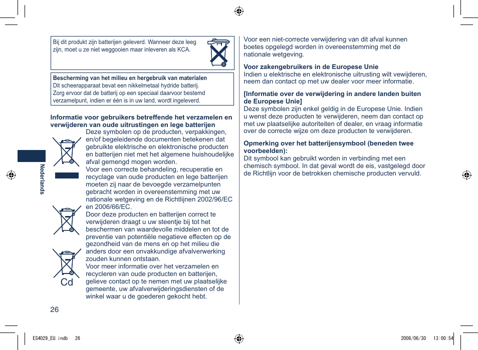 Panasonic ES4029 User Manual | Page 26 / 104