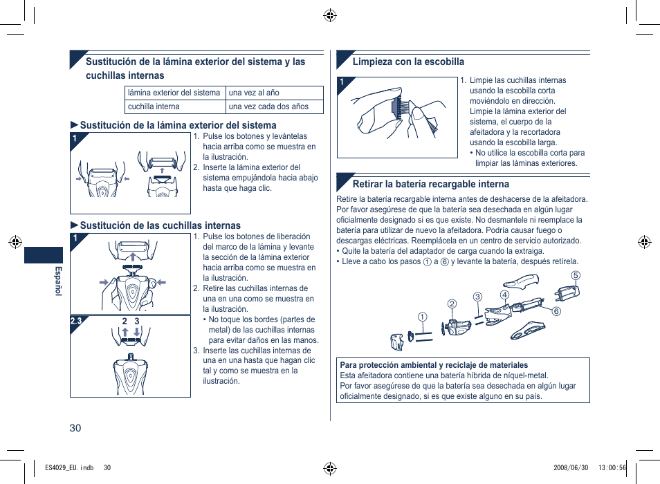 Panasonic ES4029 User Manual | Page 30 / 104