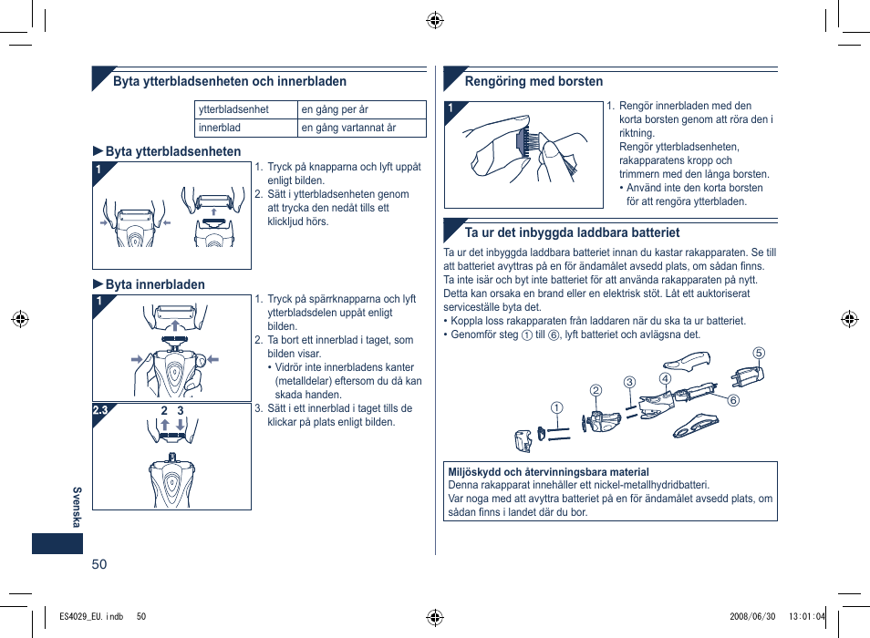 Panasonic ES4029 User Manual | Page 50 / 104