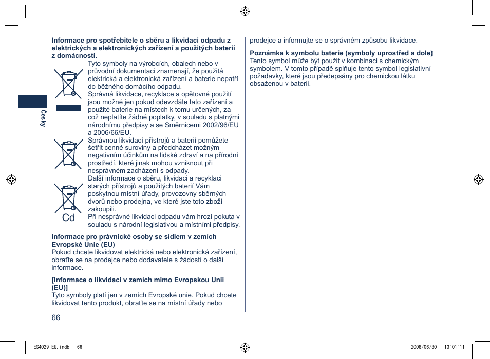 Panasonic ES4029 User Manual | Page 66 / 104