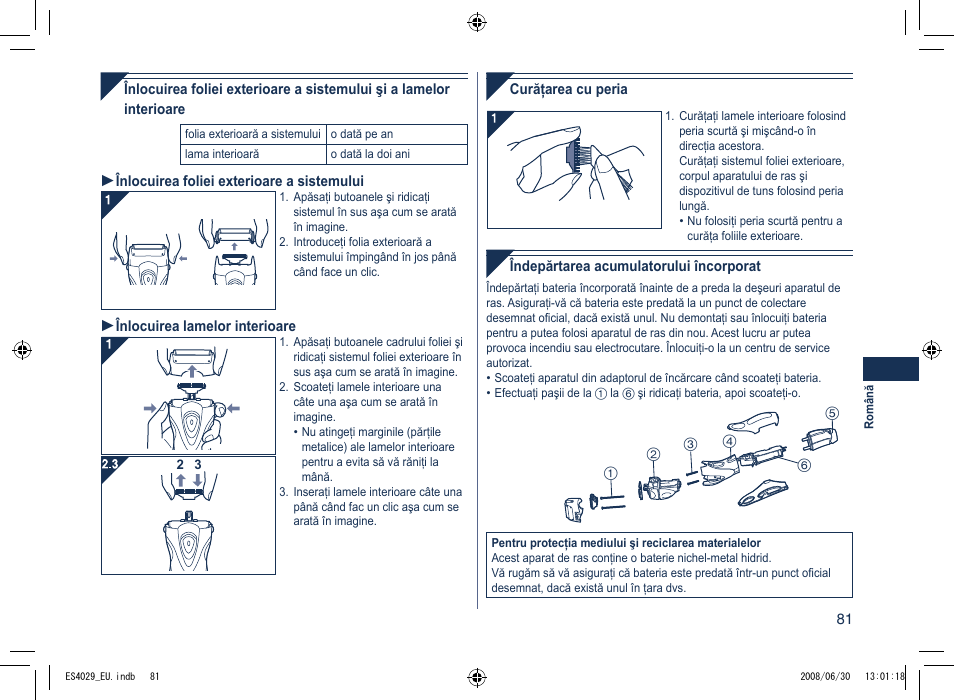 Panasonic ES4029 User Manual | Page 81 / 104
