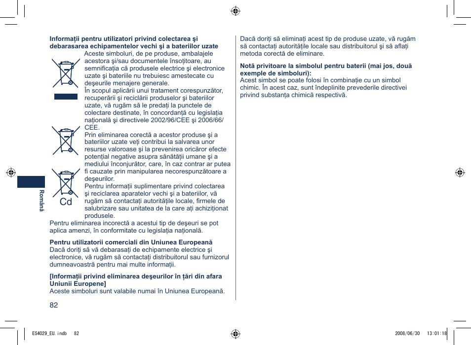 Panasonic ES4029 User Manual | Page 82 / 104