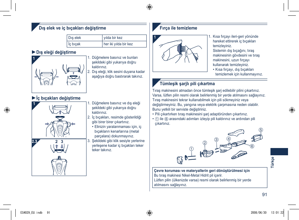 Panasonic ES4029 User Manual | Page 91 / 104