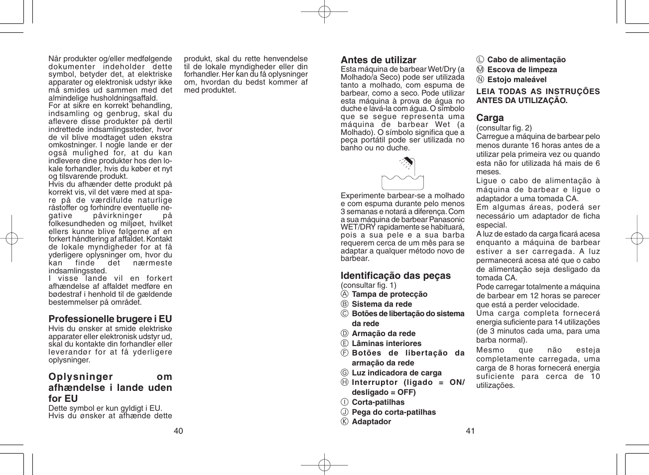 Panasonic ES6003E8 User Manual | Page 21 / 50