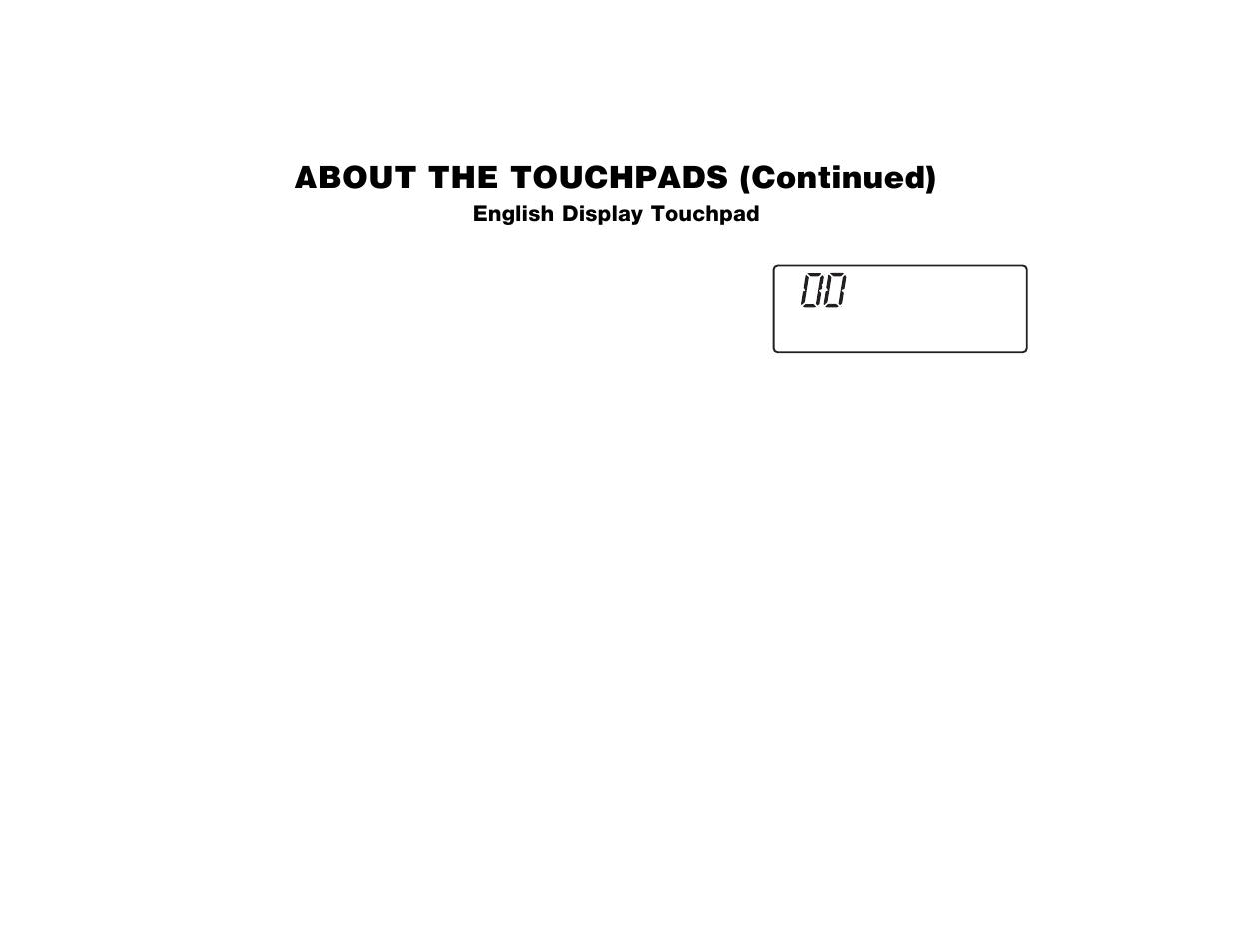 About the touchpads (continued), Away, Stay | English display touchpad | ADT Security Services Safewatch Pro 2000 User Manual | Page 10 / 48