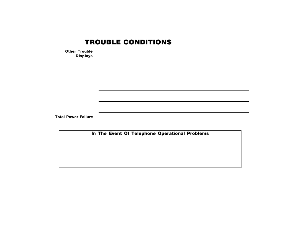 Trouble conditions (continued) | ADT Security Services Safewatch Pro 2000 User Manual | Page 31 / 48