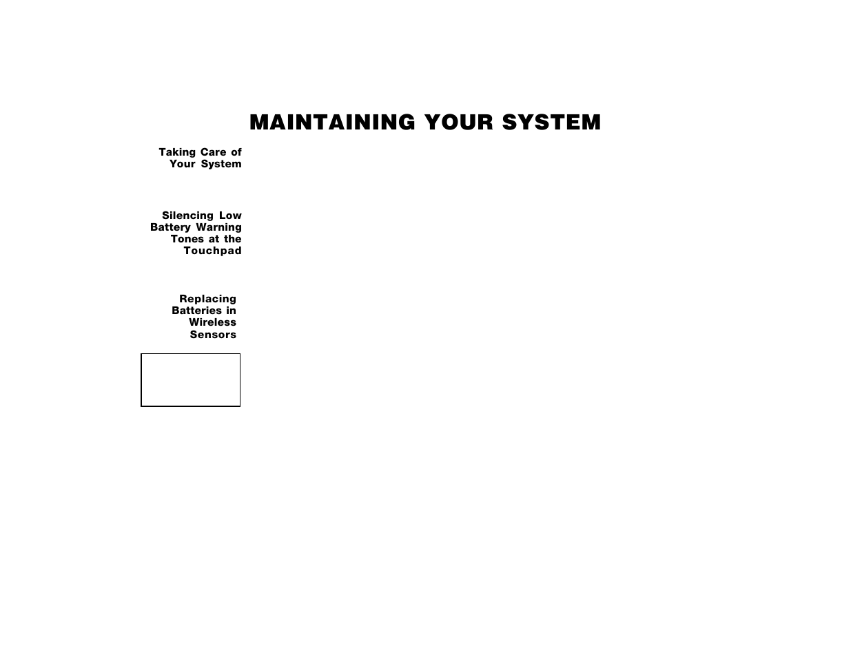 Maintaining your system | ADT Security Services Safewatch Pro 2000 User Manual | Page 36 / 48