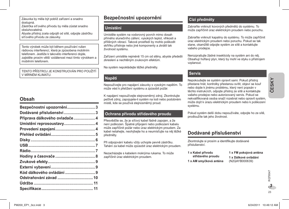 Panasonic SCPM200EP User Manual | Page 23 / 64