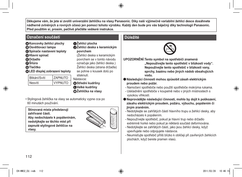 Panasonic EHHW32 User Manual | Page 112 / 158