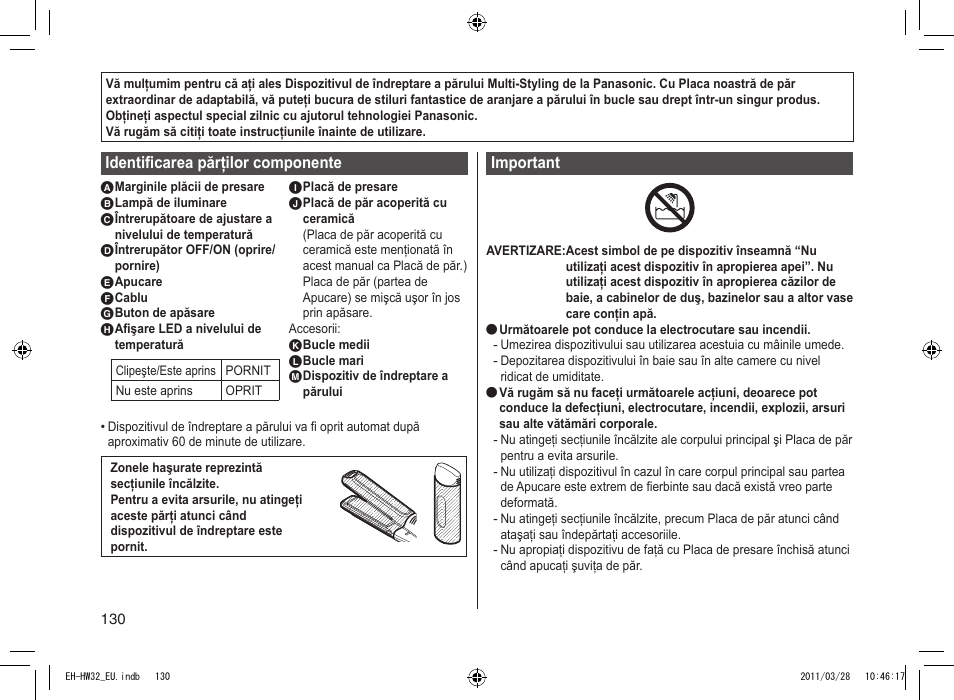 Panasonic EHHW32 User Manual | Page 130 / 158