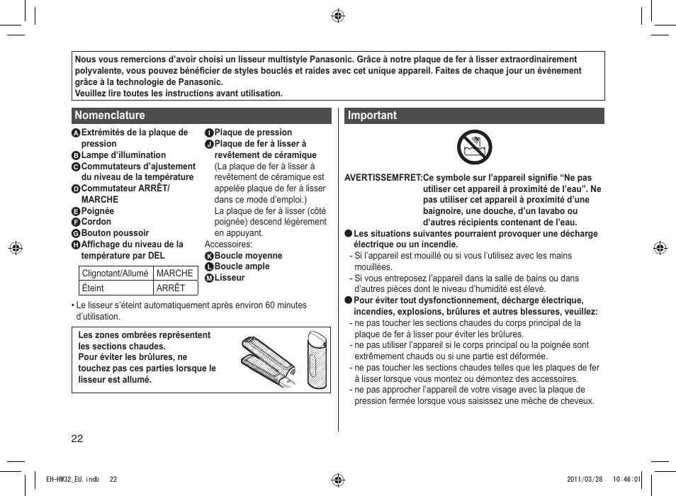 Panasonic EHHW32 User Manual | Page 22 / 158