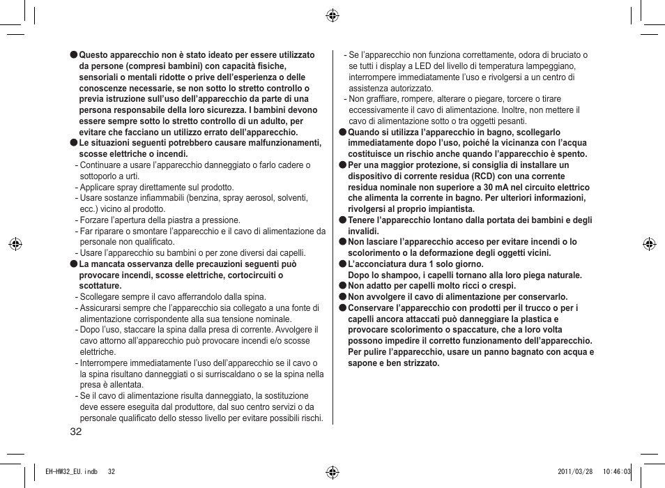 Panasonic EHHW32 User Manual | Page 32 / 158