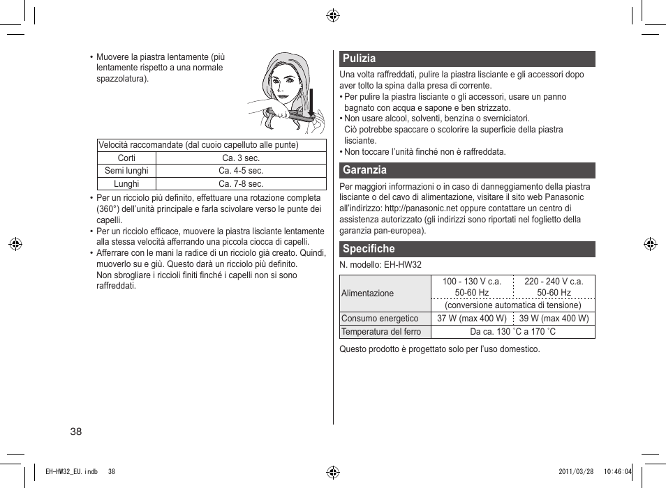 Panasonic EHHW32 User Manual | Page 38 / 158