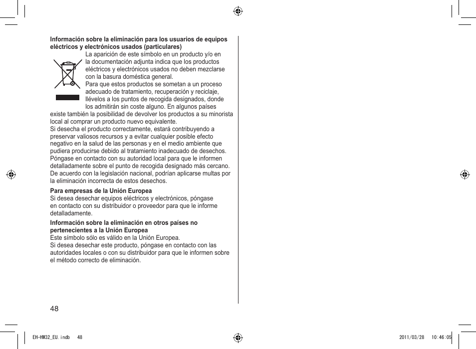 Panasonic EHHW32 User Manual | Page 48 / 158