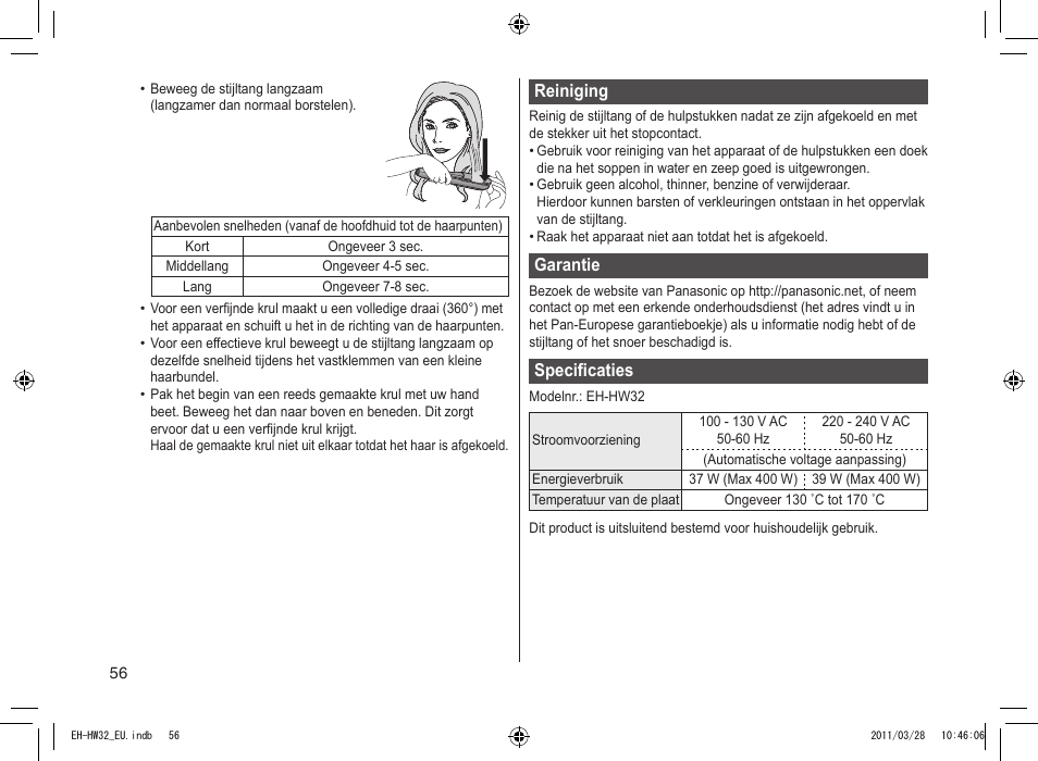 Panasonic EHHW32 User Manual | Page 56 / 158