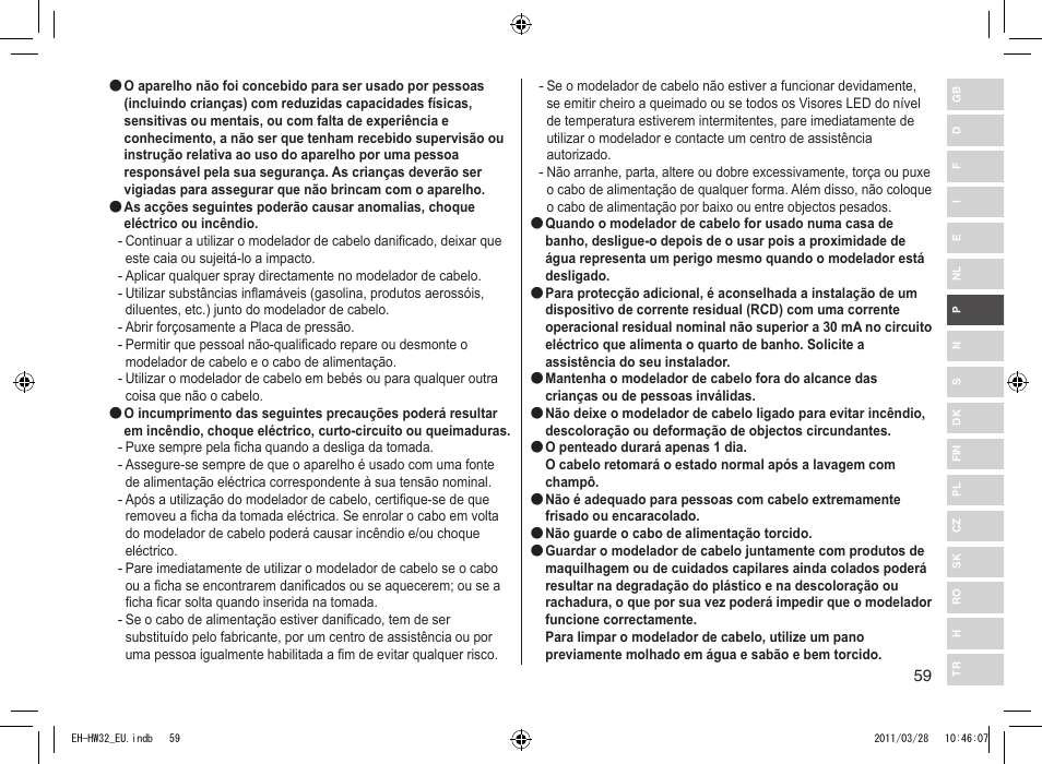 Panasonic EHHW32 User Manual | Page 59 / 158