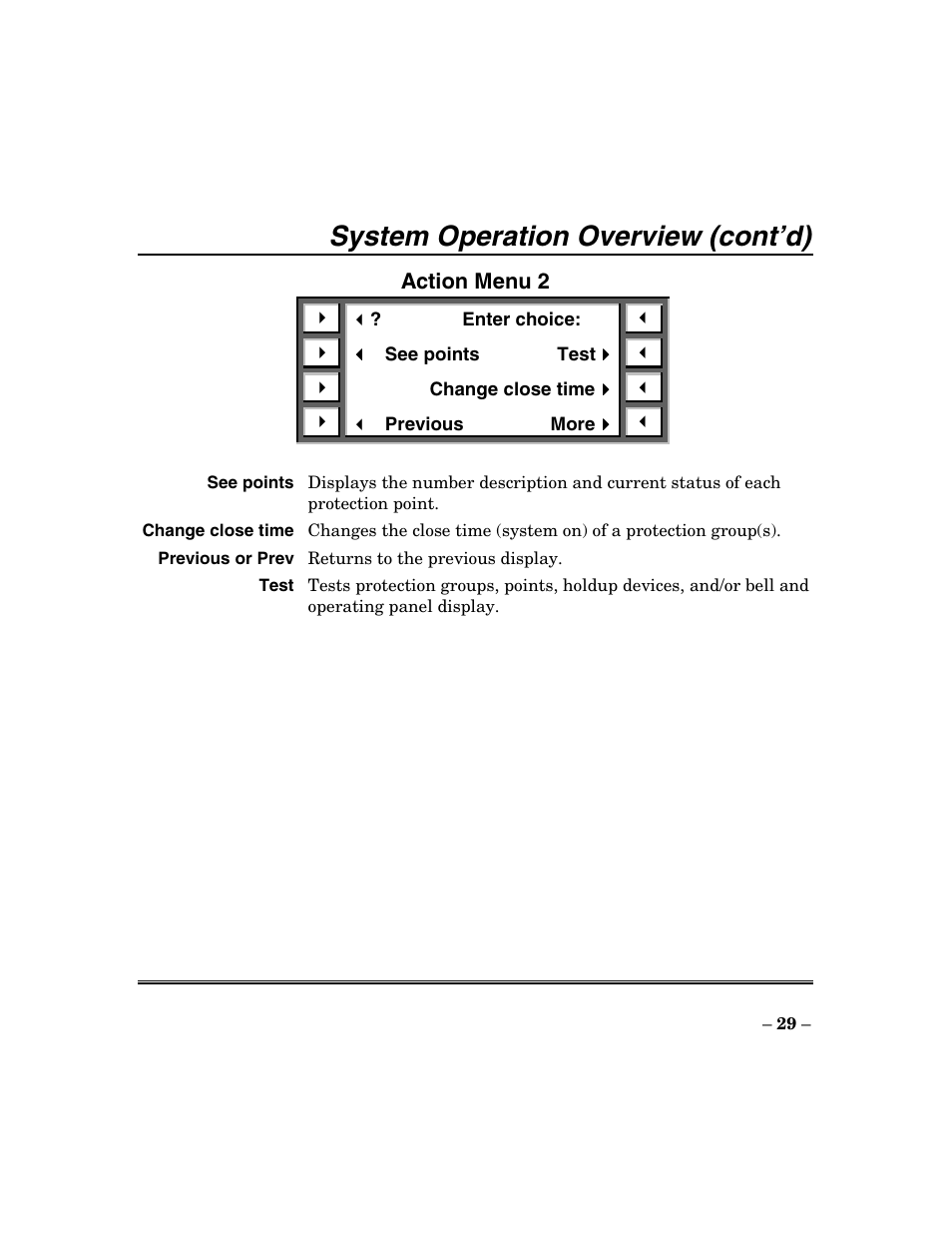 System operation overview (cont’d) | ADT Security Services Focus 200 Plus User Manual | Page 29 / 88