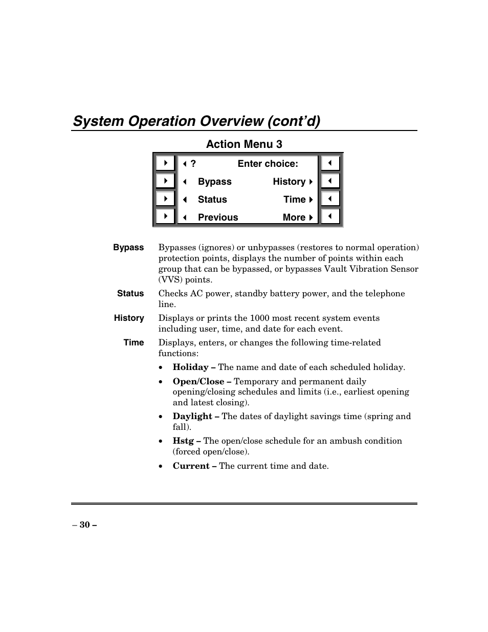 System operation overview (cont’d) | ADT Security Services Focus 200 Plus User Manual | Page 30 / 88