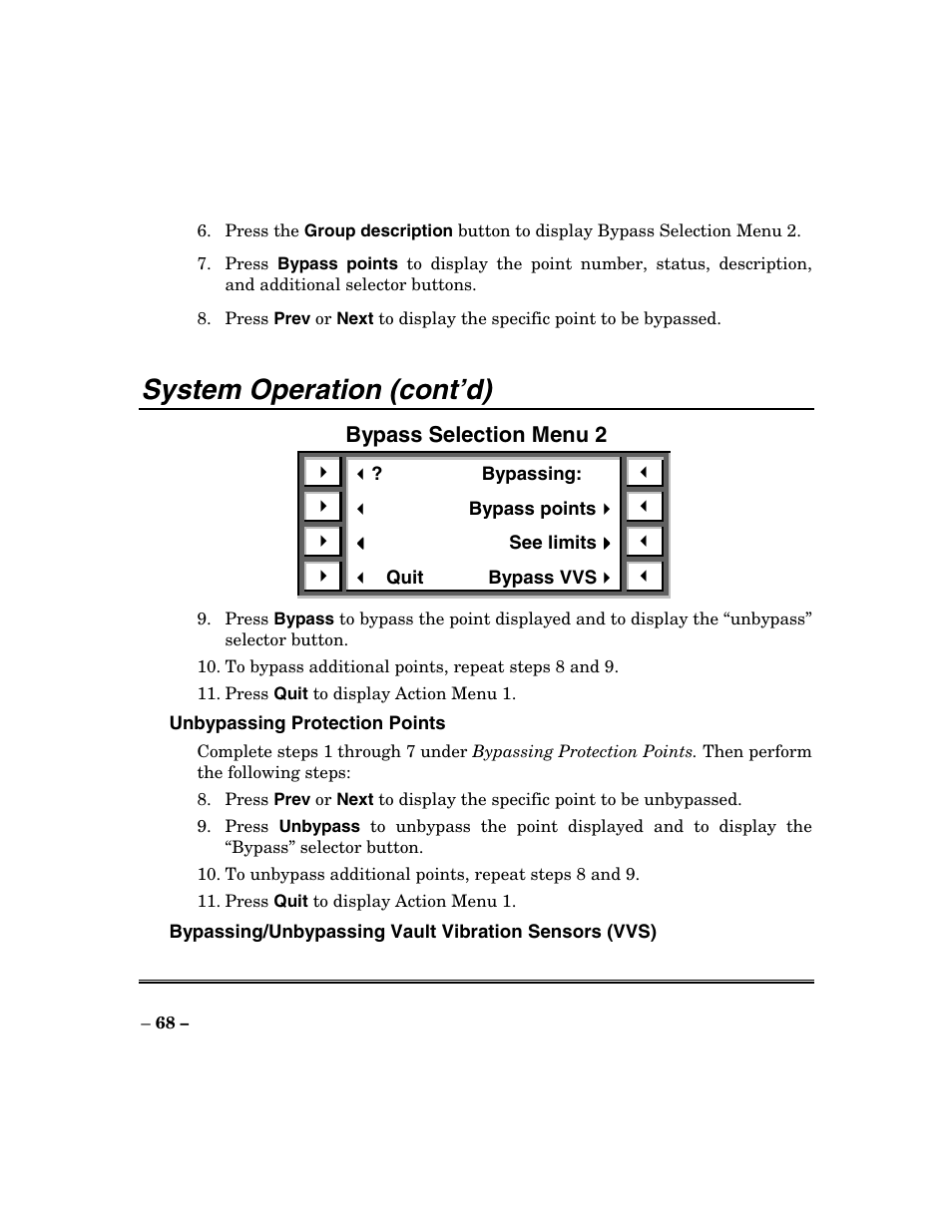 System operation (cont’d) | ADT Security Services Focus 200 Plus User Manual | Page 68 / 88