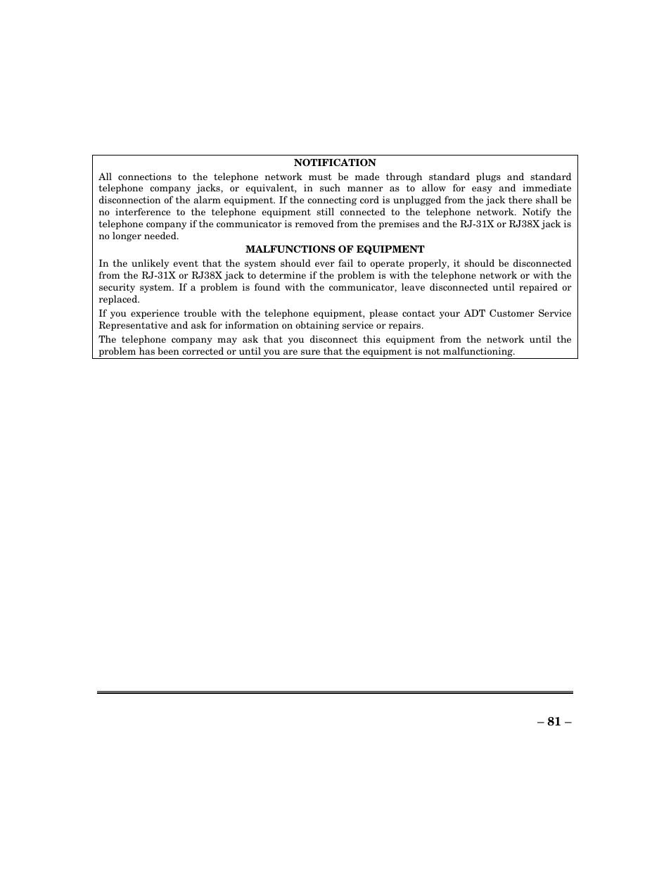 ADT Security Services Focus 200 Plus User Manual | Page 81 / 88