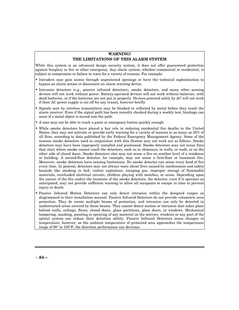 ADT Security Services Focus 200 Plus User Manual | Page 84 / 88