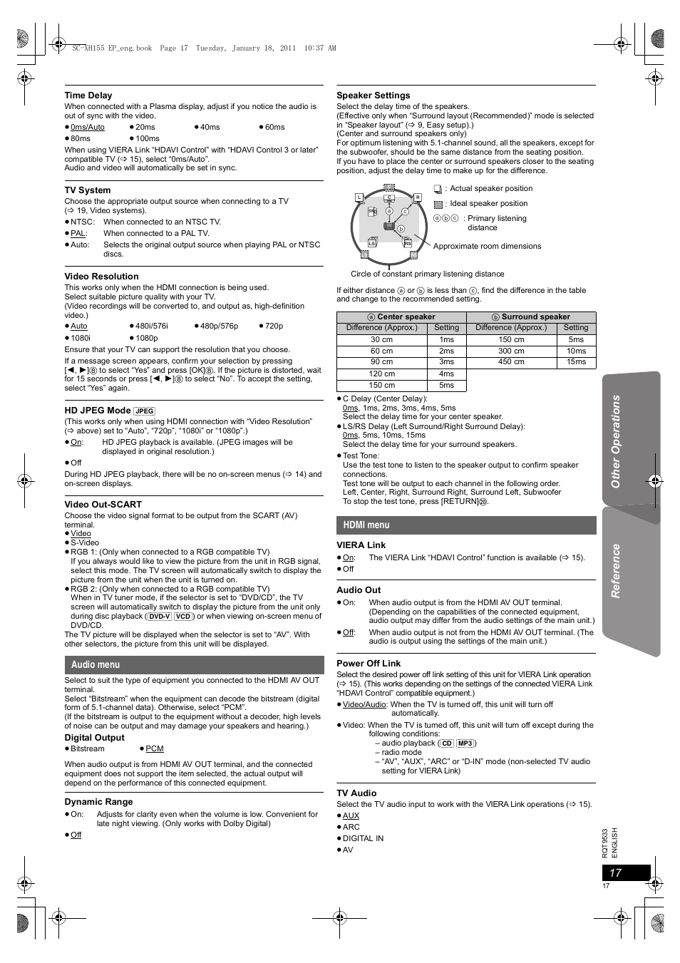 Panasonic SCXH155EP User Manual | Page 17 / 90