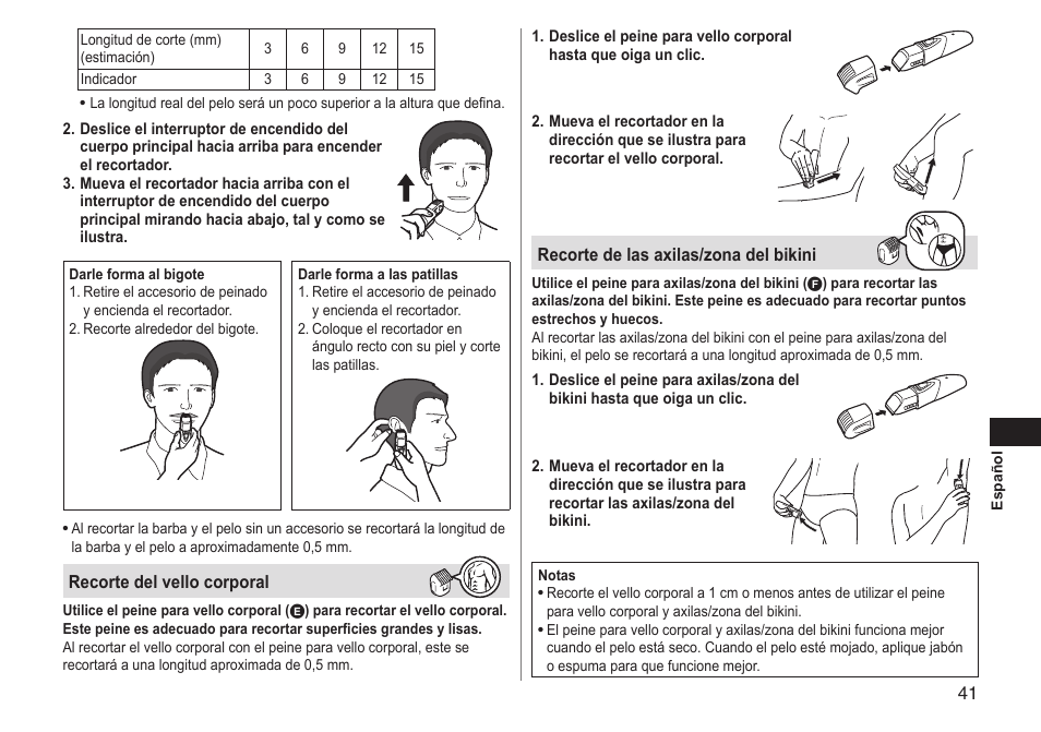 Panasonic ERGY10 User Manual | Page 41 / 124