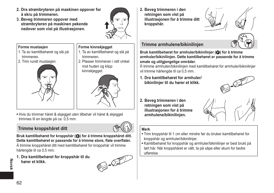 Panasonic ERGY10 User Manual | Page 62 / 124