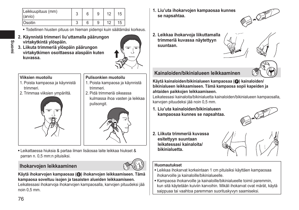 Panasonic ERGY10 User Manual | Page 76 / 124