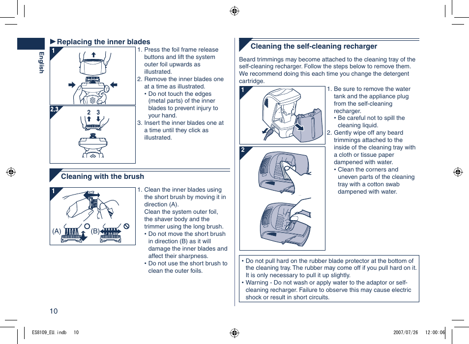 Panasonic ES8109 User Manual | Page 10 / 196