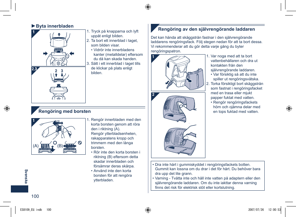 Panasonic ES8109 User Manual | Page 100 / 196