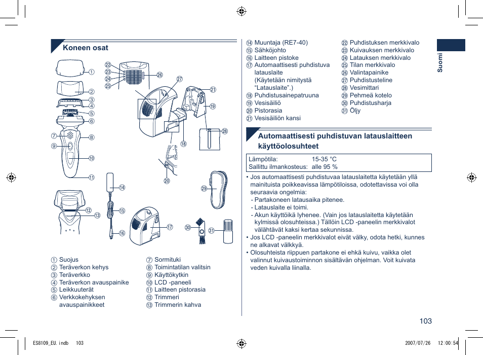 Panasonic ES8109 User Manual | Page 103 / 196