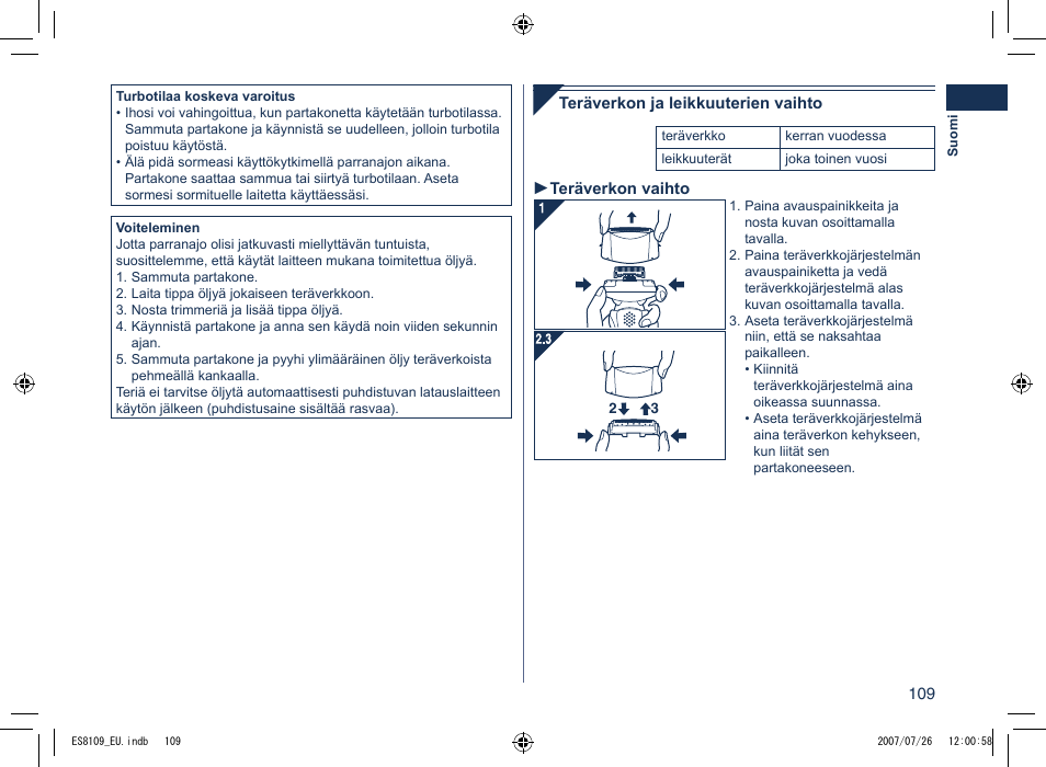 Panasonic ES8109 User Manual | Page 109 / 196