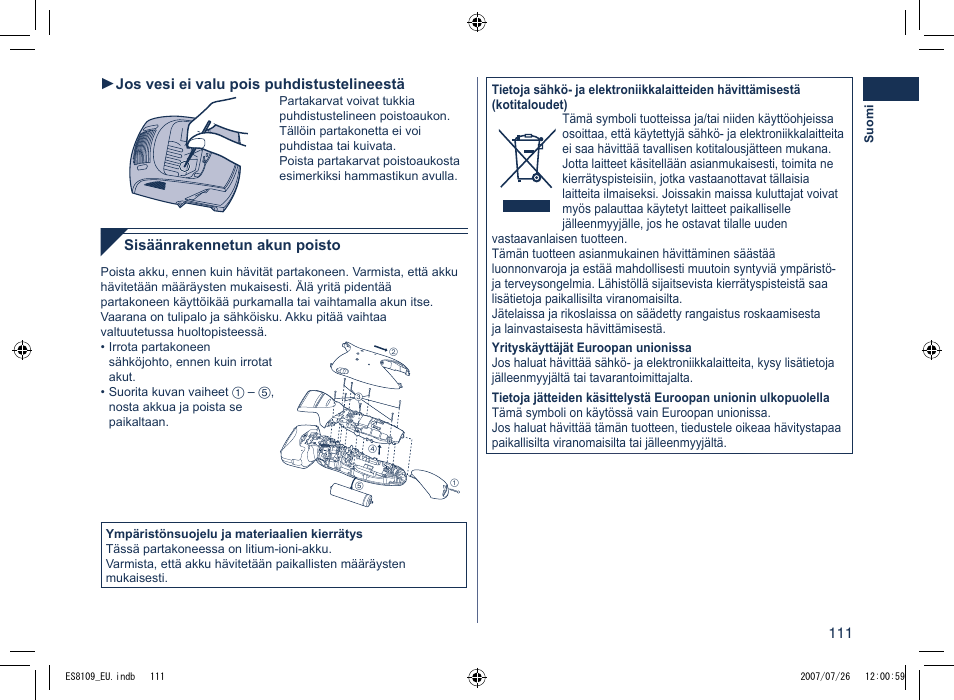 Panasonic ES8109 User Manual | Page 111 / 196