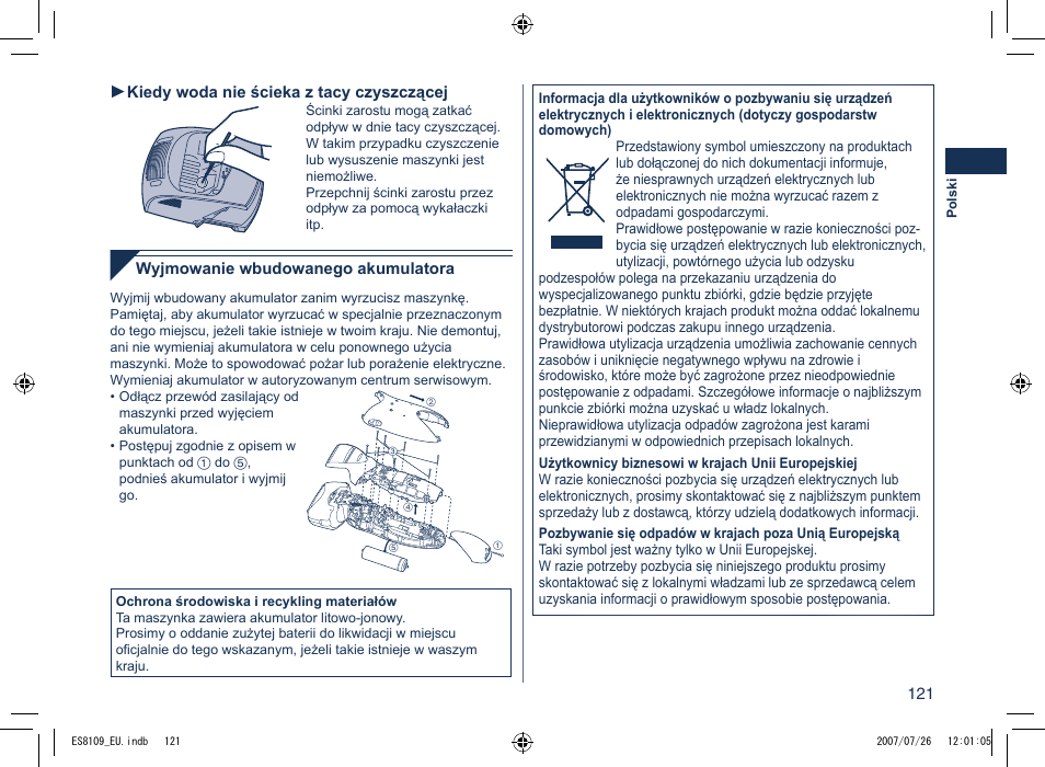 Panasonic ES8109 User Manual | Page 121 / 196