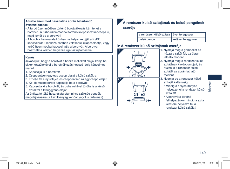 Panasonic ES8109 User Manual | Page 149 / 196