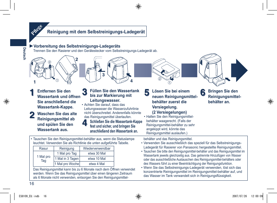 Panasonic ES8109 User Manual | Page 16 / 196