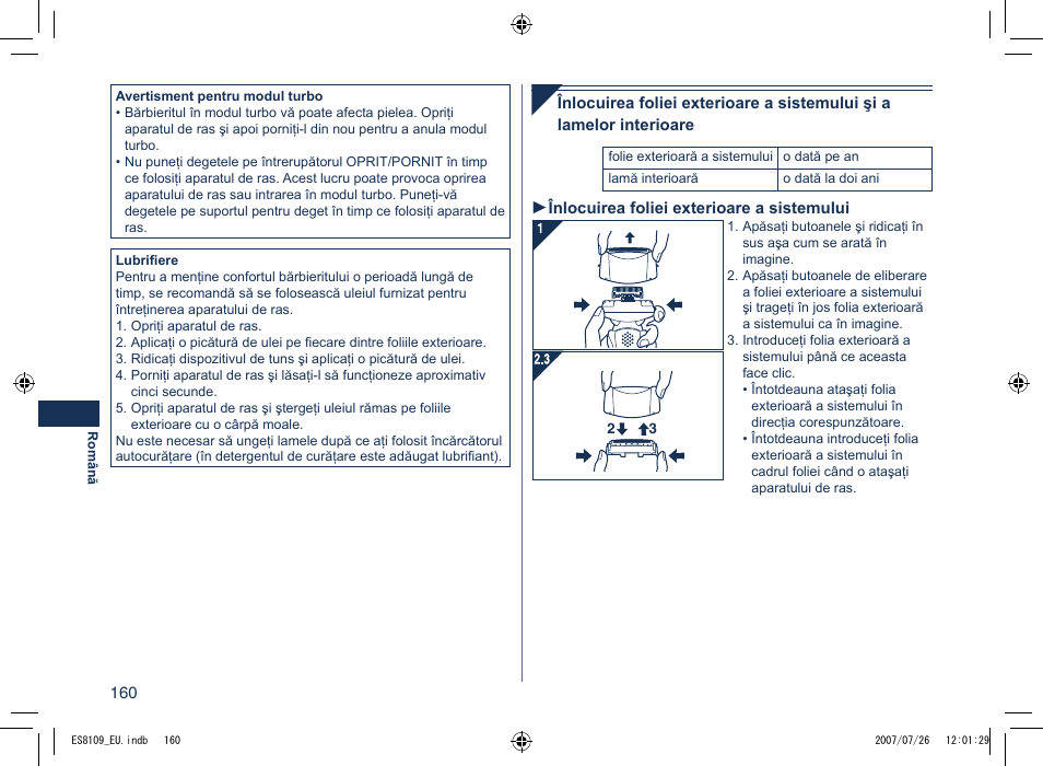 Panasonic ES8109 User Manual | Page 160 / 196