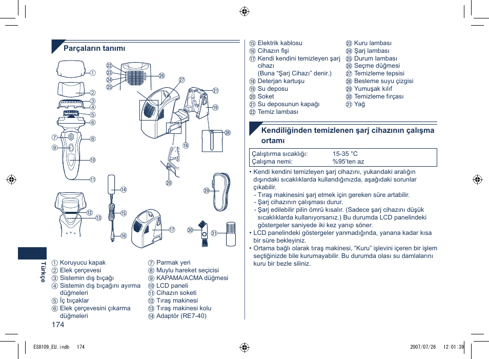 Panasonic ES8109 User Manual | Page 174 / 196