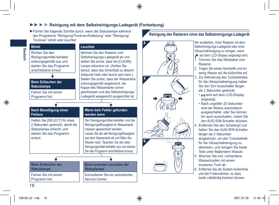 Panasonic ES8109 User Manual | Page 18 / 196