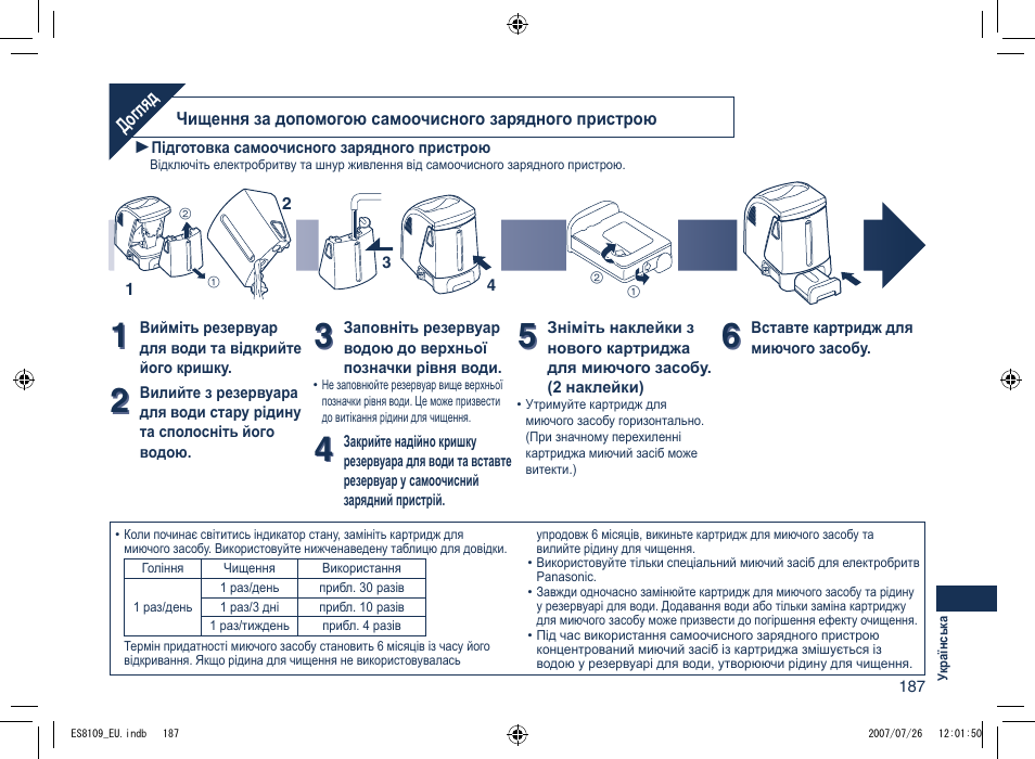 Panasonic ES8109 User Manual | Page 187 / 196